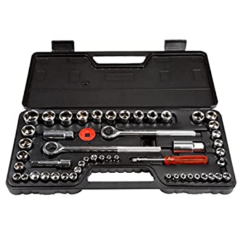 【中古】【輸入品・未使用】Stalwart 75-HT3014 SAE and Metric 1/4%カンマ% 3/8 and 1/2 Drive Socket Set%カンマ% 52 Piece by Stalwart