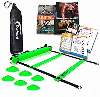 【中古】【インポート品・未当て嵌める】Trained Agility Ladder Bundle 6 Sports Cones%ｶﾝﾏ% Free Speed Chute%ｶﾝﾏ% Agility Drills eBook and Carry Case