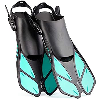【中古】【輸入品・未使用】CAPAS シュノーケルフィン トラベルサイズ ショート 調整可能 シュノーケリング ダイビング 大人 メンズ レディース キッズ オープンヒール スイ|スカイマーケットプラス