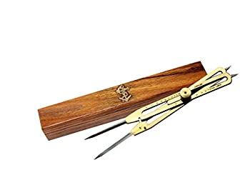 【中古】【輸入品・未使用】ソリッド真鍮比例Divider 9?in with Nice Hardwoodボックスby Canyonゴールド