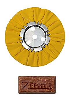 【中古】【輸入品・未使用】Zephyr 8%ﾀﾞﾌﾞﾙｸｫｰﾃ% Yellow Airway Buffing Wheel w/ 1 LB Tripoli Bar Heavy/Meduim Cut