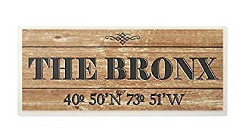 【中古】【インポート品・未当て嵌める】Stupell Industries Plank City Bronx 飾りつけ飾りつけ板 7 x 0.5 x 17in マルチ色合い