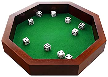 【中古】【輸入品・未使用】Fun+1 Toys 30cm Octagonal Wooden Dice Tray - Dice Included|スカイマーケットプラス