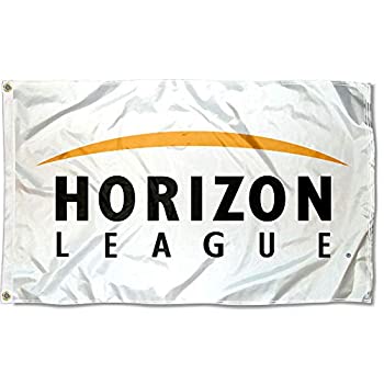 【中古】【インポート品・未当て嵌める】College Flags \u0026 Banners Co. Horizon League カンファレンスラージ3x5フート信号旗