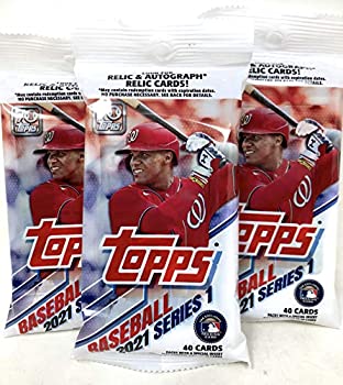 【中古】【輸入品・未使用】Topps 2021 シリーズ 1 野球ファットパック (3パック)