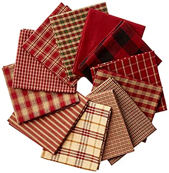 【中古】【輸入品・未使用】Homespun 18%ﾀﾞﾌﾞﾙｸｫｰﾃ%X21%ﾀﾞﾌﾞﾙｸｫｰﾃ% Fat Quarters 12pcs-Red