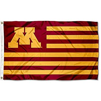 【中古】【輸入品・未使用】大学のミネソタUMゴーAlumni Nationストライプフラグ