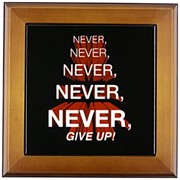 【中古】【輸入品・未使用】777imagesデジタル絵画テキストアート???Winston Churchill Motivational Quote。決して、決して、決して、Give Up。???フレーム付きタイル 8 by|スカイマーケットプラス