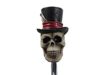 【中古】【インポート品・未当て嵌める】Lucky 13 Tall Top Hat Skull Head Shifter Shift Knob Rat Rod Lever