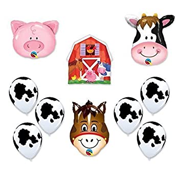 【中古】【輸入品・未使用】Barn Farm Animals Birthday Party Cow%カンマ% Horse%カンマ% Pig%カンマ% Barn Balloons Decorations Supplies by Anagram|スカイマーケットプラス