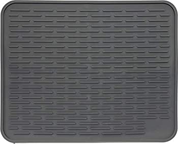 【中古】【輸入品・未使用】(Slate Gray) - XXL Super Size Silicone Dish Drying Mat 60cm x 46cm - Large Drainer Mat and Trivet by LISH(Slate Grey)