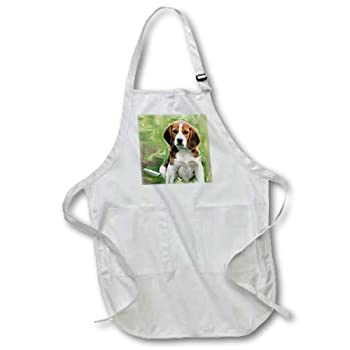 【中古】【インポート品・未当て嵌める】Apr _ 4020犬ビーグル???ビーグル狆ころ???前垂れ White-Full apr_4020_1 配膳用品・キッチンファブリック-キッチン用品・食器・調理器具