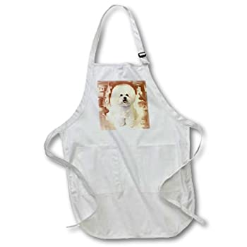 【中古】【輸入品・未使用】Apr _ 4407犬ビション・フリーゼ???Bichon Frise???エプロン White-Full ホワイト apr_4407_1