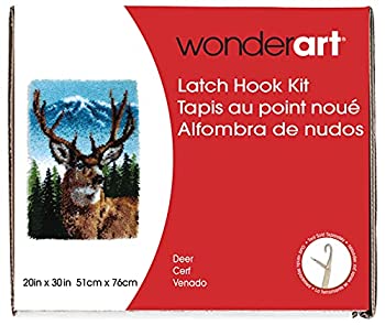 【中古】【輸入品・未使用】Wonderart Classics 鹿のラッチフックキット 20インチ x 30インチ|スカイマーケットプラス
