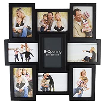 【中古】【輸入品・未使用】(9-Opening) - Melannco 9-Opening Puzzle Collage Picture Frame%ｶﾝﾏ% Black