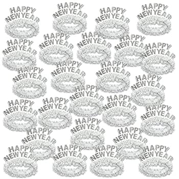 【中古】【輸入品・未使用】Beistle S88762-50AZ25 ホワイト&シルバー HNY リーガル ティアラ 25ピース OSFM ホワイト/シルバー