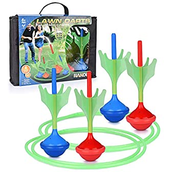 【中古】【輸入品・未使用】芝生ダーツゲーム ? 暗闇で光る 屋外裏庭のおもちゃ 子供&大人用 | 家族全員で楽しむ| 爆発を持っている間に目標と正確性