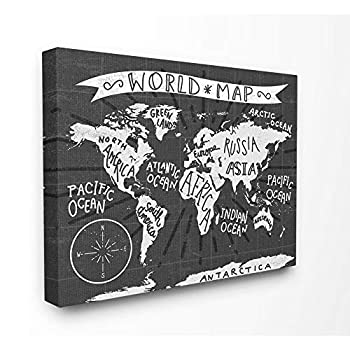 【中古】【輸入品・未使用】Stupell Kids Room Kids World Map カラフルな保育園デザイン 壁飾りアート 16 x 20 brp-2449_cn_16x20｜スカイマーケットプラス