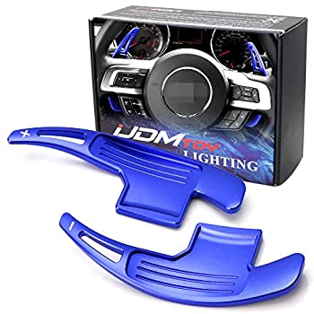 【中古】【輸入品・未使用】iJDMTOY スポーツ ブルー アルミニウム ステアリングホイール パドル シフター エクステンションカバー 2015-2023 フォード マスタング