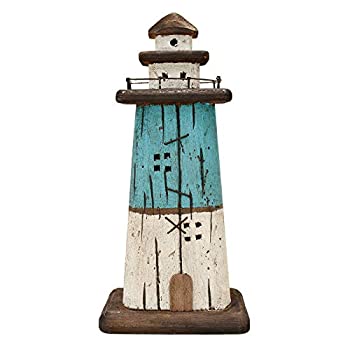 【中古】【輸入品・未使用】木製灯台装飾 航海 ビーチ テーブルトップ 灯台 置物 素朴な灯台 センターピース ホームインテリア 地中海スタイル 灯台 バスルーム装飾
