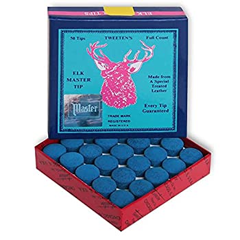 【中古】【輸入品・未使用】Tweeten エルクマスター ビリヤード プールキューチップ - 1箱 - 50チップ - サイズ選択(14mm)
