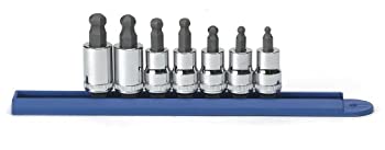 【中古】【輸入品・未使用】GearWrench 80587 7 pc. Ball HexBit Socket Set Metric, 0.38 in. Dr