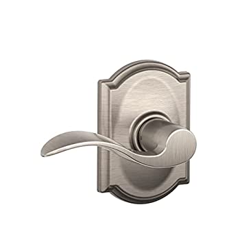 【中古】【インポート品・未当て嵌める】Schlage F10 ACC 619 CAM キャメロットトリム 声遣い大広間とクローゼットレバー付き添い人 繻子Ｎｉ