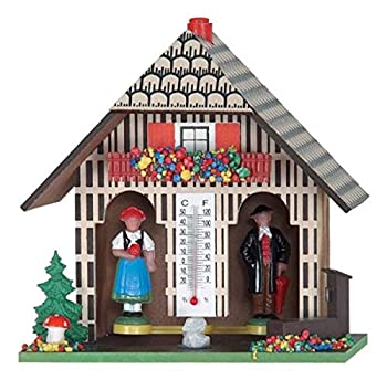【中古】【輸入品・未使用】River City Clocks ドイツ風雨ハウス 男女兼用 木 マッシュルーム