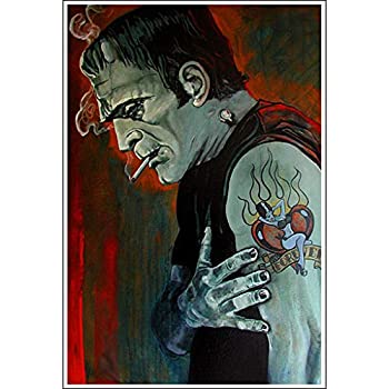 【中古】【輸入品・未使用】Broken Hearted byマイク・ベルFrankenstein Monster Love Lost Tattoo Fineアートプリント｜スカイマーケットプラス