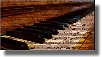 【中古】【輸入品・未使用】(20cm x 36cm ) - Piano Music Notes Vintage Picture%ｶﾝﾏ% Wall Art Decor%ｶﾝﾏ% Ready to Hang