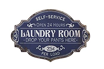 【中古】【輸入品・未使用】50cm L X 34cm H Metal Laundry Room Wall Decor