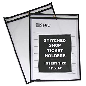 【中古】【インポート品・未当て嵌める】C-line 11 x 14 Inch Stitched Shop Ticket Holders - Clear (Pack of 25)