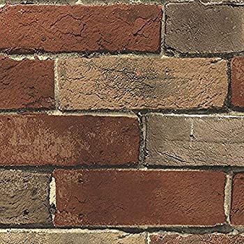 【中古】【輸入品・未使用】Wallpaper Faux Smooth Rust Tuscan Brick Wall%ｶﾝﾏ% Looks Real Up! by Cavalier Wall Liner｜スカイマーケットプラス