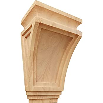 【中古】【インポート品・未当て嵌める】Ekena Millwork COR06X04X09ARRO 幅6in x 奥ぶかさ4in x 高さ9in 美術\u0026手工芸品 コーベル 赤いことオーク材