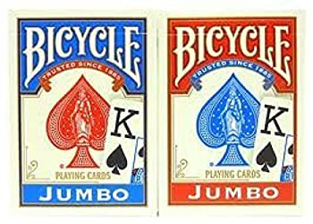 【中古】【輸入品・未使用】Bicycle Poker Standard Size Jumbo Face Index Playing Cards%ｶﾝﾏ% Blue/Red%ｶﾝﾏ% 12 Piece