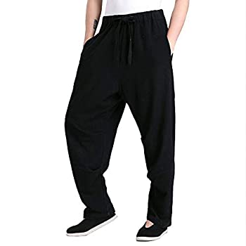【中古】【輸入品・未使用】ZoobooメンズMartial ArtsパンツKung FuリネンパンツTangスーツパンツ US サイズ: S カラー: ブラック