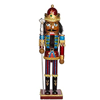 【中古】【輸入品・未使用】Kurt Adler 38cm Black Wooden Nutcracker King
