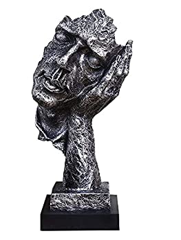 【中古】【輸入品・未使用】スマートクリエイティブStatues Silencer Figurinesリビングルームのホームデコレーション、樹脂Thinkers彫刻像ホームインテリア