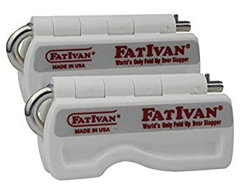 【中古】【輸入品・未使用】The Original Fat Ivan 折りたたみ式ドアストップウェッジ マグネット付き ホワイト (2パック)