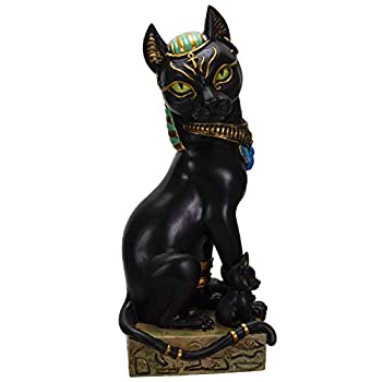 【中古】【インポート品・未当て嵌める】Pacific Giftware 古代エジプトバステット 座る身のこなし 脂図形