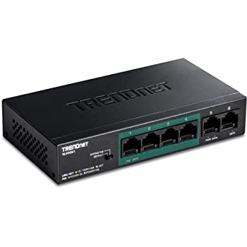 【中古】【インポート品・未当て嵌める】TRENDnet 6界面 非マネージド ファストイーサネット ロングレンジ PoE+ 取り替えっこ 4 x PoE+ 界面 2 x ファストイーサネットポート DIPスイッ