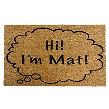 【中古】【インポート品・未当て嵌める】Rubber-キロカロリー Hi I\u0027m Mat Coir 部屋の入り口引っ敷き 面白可笑しい部屋の入り口引っ敷き 18 x 30in