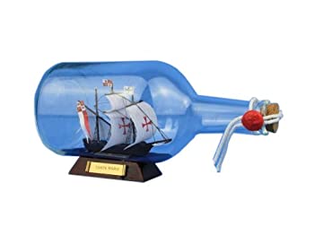 【中古】【輸入品・未使用】Hampton Nautical サンタマリア船 ボトル入り 9インチ｜スカイマーケットプラス