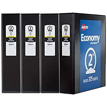 【中古】【輸入品・未使用】Avery 5725 エコノミービューバインダー リング式バインダー 1.5インチ 黒 2 Inch