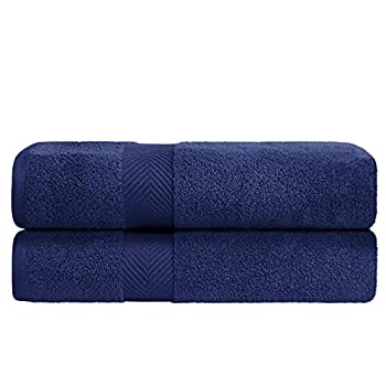 【中古】【輸入品・未使用】Superior Zero Twist 100% Cotton Towel Set - 2-Piece Set%ｶﾝﾏ% Extra Soft Bath Towels%ｶﾝﾏ% Long-Staple Cotton Towels%ｶﾝﾏ% Midnight Blue