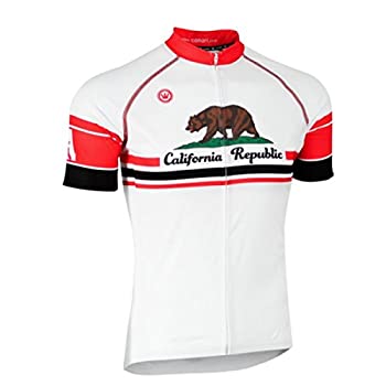 【中古】【インポート品・未当て嵌める】Canari CyclewearメンズCalifornia Bear Cycling Jersey???12286 XX-Large 白いこと