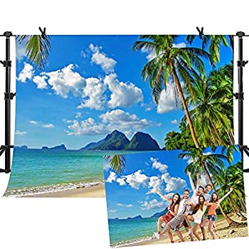【中古】【輸入品・未使用】サマービーチ写真撮影背景幕ブルースカイホワイトクラウドPalm Trees写真バックドロップ画像のシームレスなポリエステル｜スカイマーケットプラス