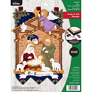 【中古】【輸入品・未使用】PLAID Enterprises 89220E フェルト壁掛けキット 「Away in The Manger」