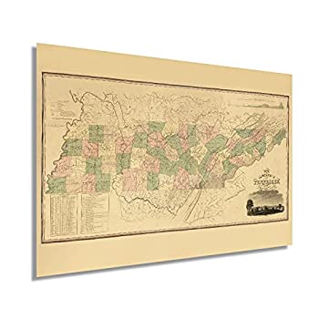 【中古】【インポート品・未当て嵌める】テネシー州の謂われ因縁軍用地図 16 x 24 Inch