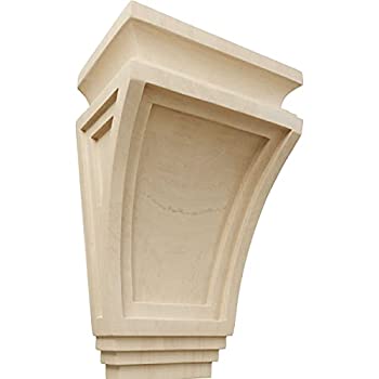 【中古】【インポート品・未当て嵌める】Ekena Millwork COR06X04X09ARRW 幅6in x 奥ぶかさ4in x 高さ9in 美術\u0026手工芸品 コーベル 天然ゴム木材